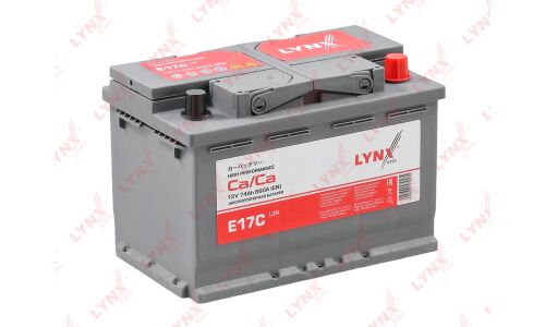 Аккумулятор LYNXauto L3 L, 74Ач, CCA 660А, необслуживаемый, арт. E17C