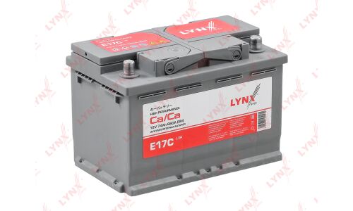 Аккумулятор LYNXauto L3 L, 74Ач, CCA 660А, необслуживаемый, арт. E17C