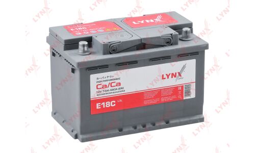 Аккумулятор LYNXauto L3R, 74Ач, CCA 660А, необслуживаемый, арт. E18C
