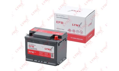 Аккумулятор LYNXauto LN2/L2 L, 65Ач, CCA 600A, необслуживаемый, технология EFB, арт. E71C