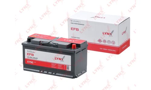 Аккумулятор LYNXauto LN5/L5 L, 100Ач, CCA 1050А, необслуживаемый, технология EFB, арт. E75C