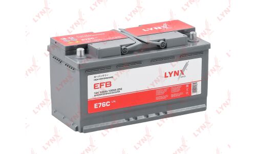 Аккумулятор LYNXauto LN5R/L5R, 100Ач, CCA 1050А, необслуживаемый, технология EFB, арт. E76C