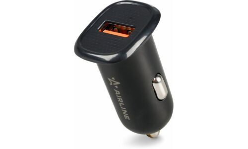 Адаптер автомобильный компактный 1xUSB QC 3.0, 12/24В AIRLINE, арт. AEAK018
