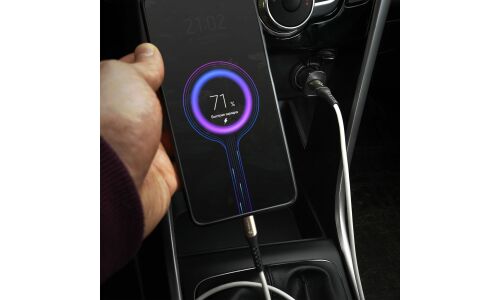 Адаптер автомобильный компактный 1xUSB QC 3.0, 12/24В AIRLINE, арт. AEAK018