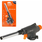 Горелка газовая на цанговый баллон, пьезоподжиг, сопло D12*75 мм AIRLINE, арт. ADTG015