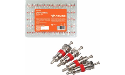 Золотник (ниппель) короткий, цинк, 100 шт. в блистере AIRLINE, арт. ATRV004