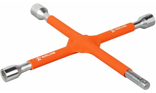 Ключ баллонный крестообразный Airline PRO, 17/19/21мм/1/2", с квадратом 1/2", длина 350мм, арт. ATAB038