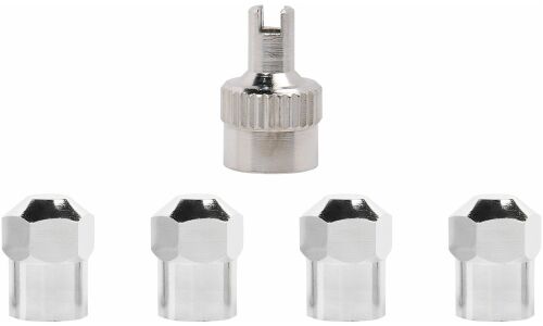 Ремкомплект для вентилей (4 золотника, 4 металл.колп, 1 ключ) в кейсе AIRLINE, арт. ATRS005