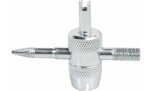 Ремкомплект для вентилей (4 золотника, 4 пласт.колп, 1 метчик) в кейсе AIRLINE, арт. ATRS003