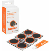 Ремкомплект для камер, заплатки круглые D42 мм - 24 шт., клей-активатор 12мл AIRLINE, арт. ATRS103