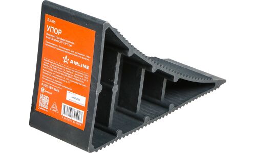 Упор противооткатный (башмак) Airline, пластиковый, 200х74х120мм, чёрный, арт. AJU06