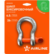 Скоба (шакл) для крепления троса Airline, омегообразная, 6.5т/26т, арт. ASHA004 Скоба (шакл) для крепления троса Airline, омегообразная, 6.5т/26т, арт. ASHA004