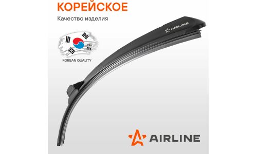 Щётка стеклоочистителя Airline Premium 700мм (28") бескаркасная, всесезонная, 5 переходников, 1 шт, арт. AWBP013