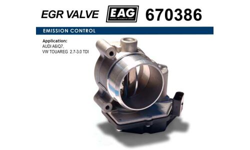 Дроссельная заслонка AUDI A6/Q7, VW TOUAREG 2.7-3.0 TDI EAG EAG, арт. 670386