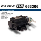 Клапан электромагнитный CITROEN C3/C4/BERLINGO, FORD FOCUS/GALAXY/MONDEO IV, VOLVO S60/S80/V60 1.6 TDCI EAG EAG, арт. 663306