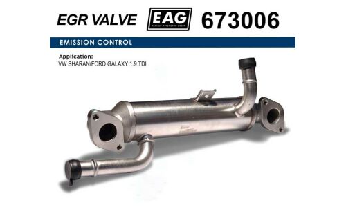 Радиатор охлаждения EGR VW SHARAN/FORD GALAXY 1.9 TDI EAG EAG, арт. 673006