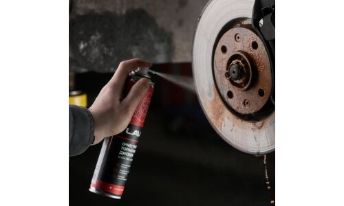 Очиститель тормозных дисков Lavr Brake Disc Cleaner, удаляет сажевые, масляные и дорожные загрязнения, аэрозоль 1л, арт. Ln2456