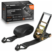 Ремень крепления груза усиленный PRO с храповиком 12 т, 12 м AIRLINE, арт. ASTT003
