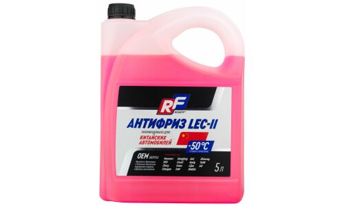 Антифриз Ruseff, LEC-II, розовый, -50°C, 5л, арт. 17382N