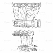 Коллектор впускной для а/м Nissan Qashqai (06-)/X-Trail (07-) 2.0i [MR20DE] Luzar, арт. LIM 1401