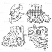 Коллектор впускной для а/м VW Polo Sedan (10-)/Jetta (10-) 1.6i [CFNA,CLSA] Luzar, арт. LIM 1802