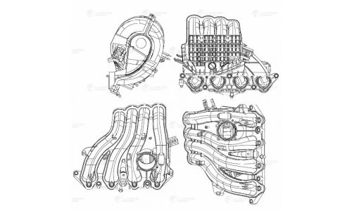 Коллектор впускной для а/м VW Polo Sedan (10-)/Jetta (10-) 1.6i [CFNA,CLSA] Luzar, арт. LIM 1802