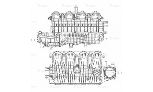 Коллектор впускной для а/м VW Tiguan (16-)/Skoda Octavia (12-) 1.4T [CZDA,CZEA] Luzar, арт. LIM 1801