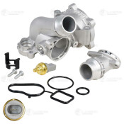 Корпус термостата для а/м VW Passat B6 (05-)/Skoda Octavia A5 (04-) 1.8T/2.0T (алюминиевый, с датчиком) Luzar, арт. LT 1869