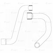 Патрубки охл. для а/м ГАЗ 33106 Валдай c дв.Cummins (силикон, кмпл., 2 шт.) Luzar, арт. LPK 0301s