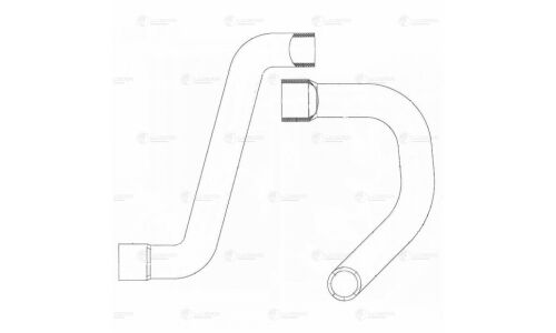 Патрубки охл. для а/м ГАЗ 33106 Валдай c дв.Cummins (силикон, кмпл., 2 шт.) Luzar, арт. LPK 0301s