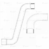 Патрубки охл. для а/м ГАЗ 33106 Валдай c дв.Cummins (силикон, кмпл., 2 шт.) Luzar, арт. LPK 0303s