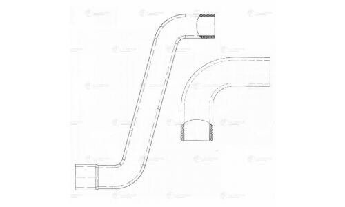 Патрубки охл. для а/м ГАЗ 33106 Валдай c дв.Cummins (силикон, кмпл., 2 шт.) Luzar, арт. LPK 0303s
