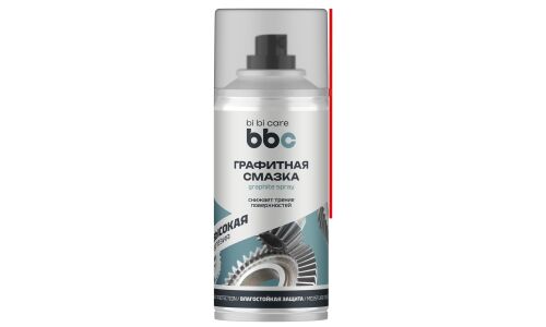 Смазка аэрозольная BiBiCare Graphite Spray, водостойкая, защищает от коррозии, баллон 210мл, арт. 4421