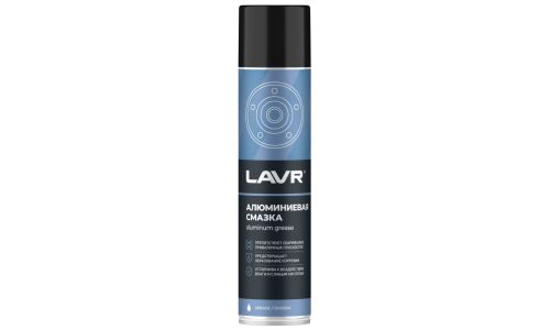 Смазка аэрозольная Lavr Aluminum Grease, алюминиевая, термостойкая, (до +600°C), баллон 400мл, арт. Ln2427