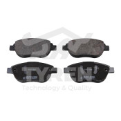 Колодки тормозные дисковые Tyren, передние, комплект на ось (4 шт), арт. TYR1217411