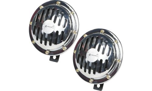 Сигнал звуковой Airline, дисковый, 24В, частота 330/400Гц, громкость 118дБ, Ø125мм, комплект 2 шт, арт. AEBE001