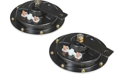 Сигнал звуковой Airline, дисковый, 24В, частота 330/400Гц, громкость 118дБ, Ø125мм, комплект 2 шт, арт. AEBE001