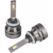 Лампа светодиодная Airline Plus H27W/1, H27W/2  (PG13, PGJ13, T9), 12/24В, 28Вт, 6500К, комплект 2 шт, арт. AEAR127