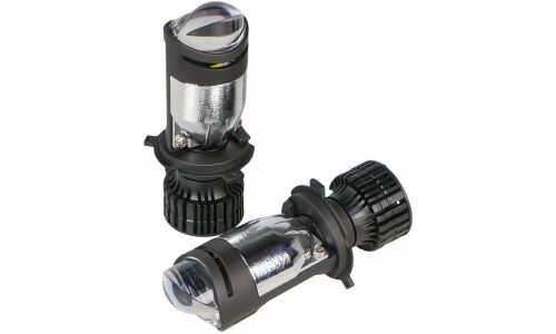 Лампа светодиодная Airline Bi-LED Lens H4 (P43t, T16), 12/24В, 60/60Вт, 6500К, комплект 2 шт, арт. AEAR224