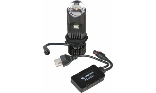 Лампа светодиодная Airline Bi-LED Lens H4 (P43t, T16), 12/24В, 60/60Вт, 6500К, комплект 2 шт, арт. AEAR224