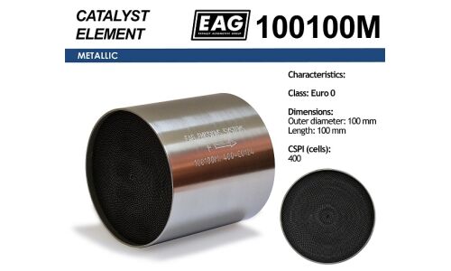 Каталитический блок металл. 100x100 Euro 0 EAG EAG, арт. 100100M