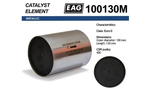 Каталитический блок металл. 100x130 Euro 0 EAG EAG, арт. 100130M