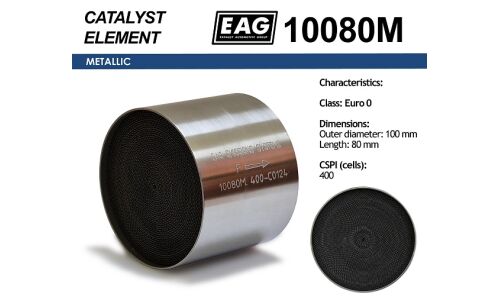 Каталитический блок металл. 100x80 Euro 0 EAG EAG, арт. 10080M
