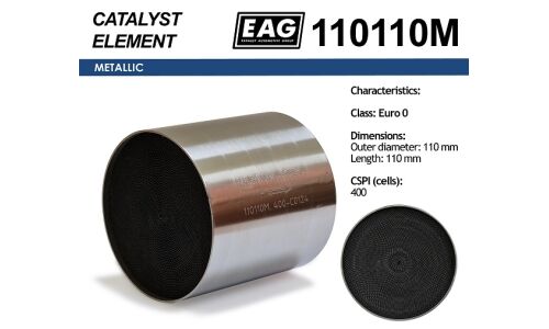 Каталитический блок металл. 110x110 Euro 0 EAG EAG, арт. 110110M