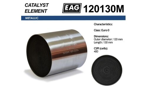 Каталитический блок металл. 120x130 Euro 0 EAG EAG, арт. 120130M