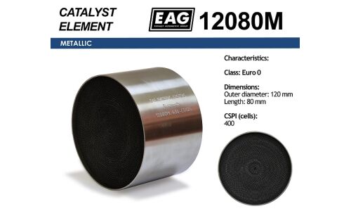 Каталитический блок металл. 120x80 Euro 0 EAG EAG, арт. 12080M