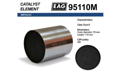 Каталитический блок металл. 95x110 Euro 0 EAG EAG, арт. 95110M