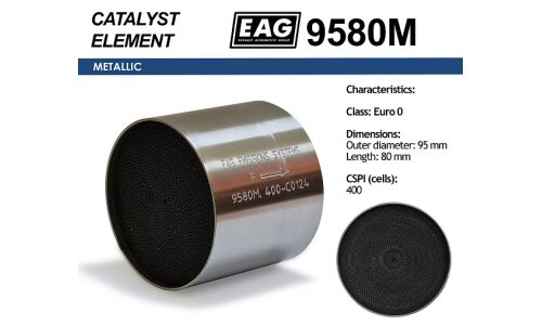 Каталитический блок металл. 95x80 Euro 0 EAG EAG, арт. 9580M