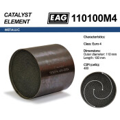 Каталитический блок металл. 110x100 Euro 4 EAG EAG, арт. 110100M4