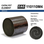 Каталитический блок металл. 110x110 Euro 4 EAG EAG, арт. 110110M4